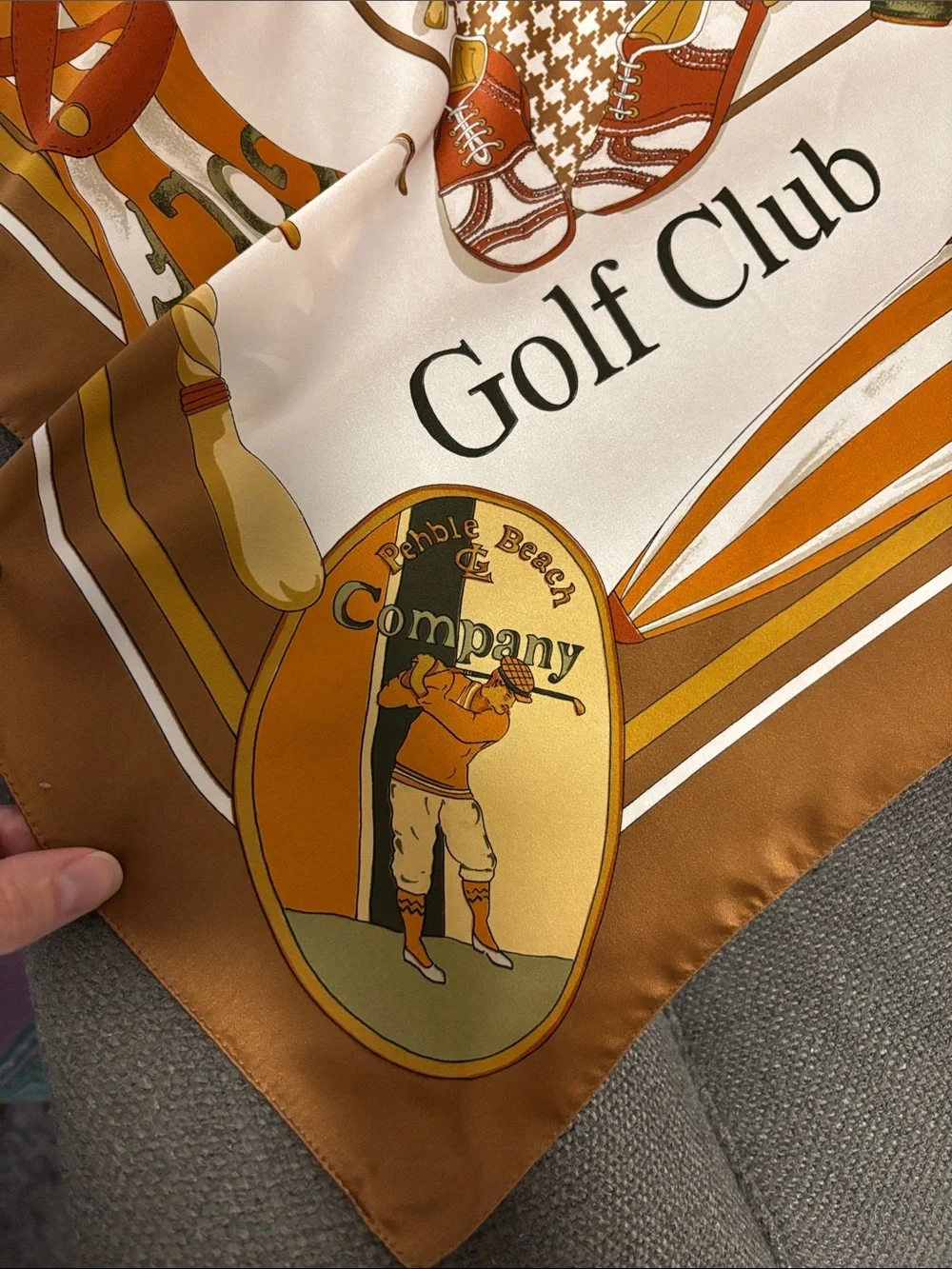 Vintage Lowson Golf Club large ladies scarf